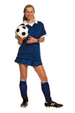 Girl with a soccer ball